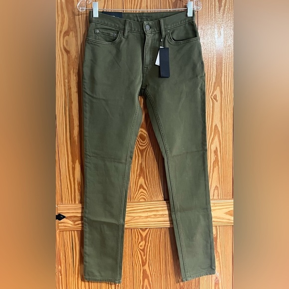 $110 Banana Republic Army Green Traveler Pant Slim Fit Stretch - Picture 2 of 9